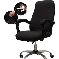 Melaluxe Office Chair Cover - Universal Stretch Desk Chair Cover  Computer Chair Slipcovers (Size: L) - Black