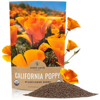 California Orange Poppy Wildflower Seeds - Bulk 14 Pound Bag - Over 80 000 Native Seeds - California State Flower