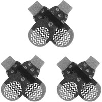 Expawlorer 6Pcs Anti Slip Dog Socks To Prevent Licking Paws  Dog Shoes For Hot Pavement  Double Sides Dog Boots & Paw Protectors Booties For Hardwood Floors With Grippers Small Medium Large Senior Dog