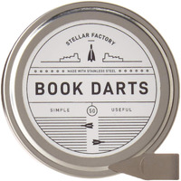 Stellar Factory Book Darts: Thin Stainless Steel Mini Bookmarks - 50 Count