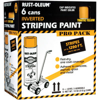 Rust-Oleum P2548849 Professional Striping Spray Paint Contractor Pack  18 Oz (Pack Of 6)  Yellow