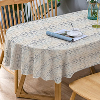 Bnejvif Oval Tablecloth  Modern Geometric Oval Tablecloth  Striped Tablecloth Indooroutdoor Waterproof Wrinkle Free Durable Oval Tablecloth For Oval Tables 60 X 120 Inch