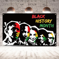 Black History Month Backdrop Black History Month Banner Black History Month Poster Pan African American Decoration And Supplies For Home