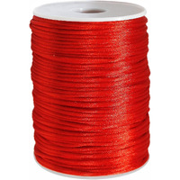 Fqtanju Red 2Mm X 100 Yards Satin Nylon Trim Cord  Rattail  Chinese Knot  Kumihimo  Premium Quality