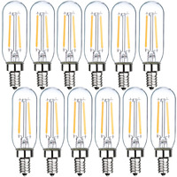 Sunaiony E12 Candelabra Bulb 25W T6 Led Bulb Dimmable 3000K Soft White  2W Vintage Led Filament Edison Candle Bulb For Chandelier Ceiling Light  12 Pack