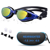 Aikotoo Adjustable Strap Nearsighted Swimming Goggles