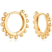 Myears Women Sun Earrings Gold Huggie Bead Hoop 14K Gold Plated Small Simple Hypoallergenic Everyday Jewelry