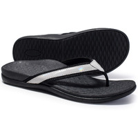 Llsoarss Plantar Fasciitis Feet Sandal With Arch Support - Best Orthotic Flip Flops For Flat Feet Heel Pain- For Women (10  Matt Silver)