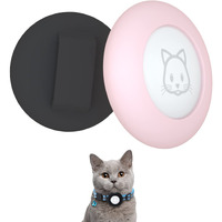 2022 Airtag Cat Collar Holder  Small Air Tag Cat Collar Holder Compatible With Apple Airtag Gps Tracker  2Pack Waterproof Case Cover For Cat Dog Pet Collar Within 38 Inch (Blackpink)