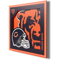 Youthefan Nfl Chicago Bears 3D Logo Series Wall Art - 12X12