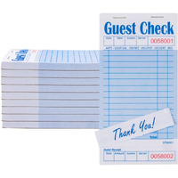 Dgbdpack Guest Check Pads Ep-3632-1 (10 Pads)  Total 500 Blue Waitress Notepad  Server Order Pads (500 Sheets)