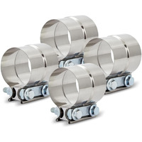 Lap Joint Band Clamps Exhaust Muffler Clamp  Exhaust Pipe Clamps Preformed Stainless Steel (2  2.75 "")