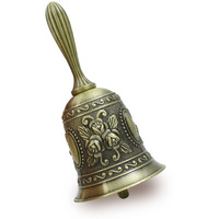 Hokpa Hand Bell  Call Bell For Wedding Bells Restaurant Service Bell Bar Jingle Wedding Classroom Church School Classroom Alarm And Home Decoration (Brass)