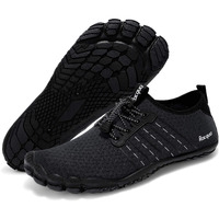 Racqua Pool Shoes Quick Dry Barefoot Water Aqua Sport Beach Swim Surf Hiking Diving Walking For Men Women Black 13 W/12 M