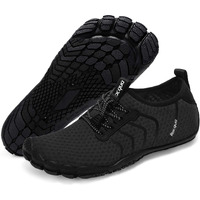 Racqua Water Shoes Quick Dry Barefoot Beach Aqua Sport Swim Surf Pool Hiking Diving Walking For Men Women Black 12 W/11 M