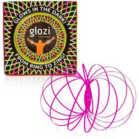 Mozi Glozi Geometric Magic Flow - Easy To Use 3D Spiral Toy  Glowing Spinning Bracelet For Children And Adults (Pink)