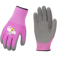 Vgo... 1-Pair Age 7-9 Kids Gardening Gloves  Children Yard Work Gloves  Soft Safety Rubber Gloves (Xs  Purple  Kid-Rb6013)