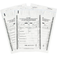 500 Pack Deposit Bags  Tamper-Evident Bags  Security Bank Pocket  Cash Register Bags (6X9 Inch  White) By Zmybcpack