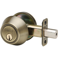 Copper Creek Db2410Ab Single Cylinder Deadbolt  Antique Brass