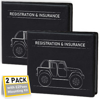 Canopus Car Registration And Insurance Holder  Car Document Holder  Vehicle Registration And Insurance Card Holder  Wallet For Auto  Trailer  Motorcycle  Truck  Vehicle Paperwork Organizer (2 Pack)