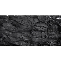 Awert 72X24 Inches Stone Aquarium Background Black Rock Fish Tank Background Rocky Terrarium Background Vinyl