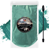 Malachite Green Mica Powder For Epoxy Resin 100G / 3.5Oz. Sealed Bag- Techarooz 2 Tone Resin Dye Color Pigment Powder For Lip Gloss  Nails  Colorant For Slime Bath Bombs Soap Making & Polymer Clay