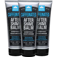 Pacific Shaving Company Caffeinated Aftershave  Men's Grooming Product - Antioxidant Daily Face Lotion + After Shave - Soothing Aloe & Spearmint Post Shave Balm For Sensitive Skin (7 Fl Oz  3 Pack)