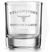 Yellowstone Dutton Ranch 10 Ounce Old Fashioned Whiskey Rocks Glass