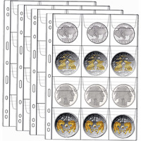 12-Pocket Coin Pages For Collectors  Standard 9-Hole Coin Collection Pages  10 Sheets Coin Sleeves  Coin Collecting Supplies (12 Pocket -10 Sheets)