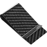 Travelambo Carbon Fiber Money Clip Front Pocket Wallet Minimalist Wallet Slim Wallet Credit Business Card Holder (Cb Black)