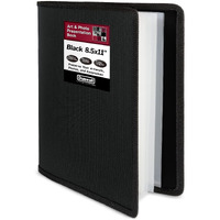Dunwell Art Portfolio Binder 85X11 - (Black) Portfolio Folder For Artwork  Letter Size Document  Flexible Cover Presentation Book  Portfolio Organizer With Clear Sleeves  Shows 48 Pages  Archival