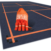 Cortable Temporary Pickleball Court Lines - The Original - Portable Pickleball Court Marking Kit  Lines For Court Outdoor Or Indoor  Pickle Ball Court Dimensions  No Measuring Needed  Net Not Included