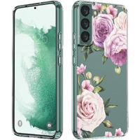 Milprox Compatible With Samsung Galaxy S22 Flower Case  Cute Case Design For Girls Women Shockproof Floral Pattern Hard Back For Samsung Galaxy S22 5G Phone 2022 6.1 Inches-Peony