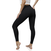 Vooveeya Jeggings For Women High Waist  Leggings With Pockets Tummy Control Plus Size Stretchy Jeans Leggings 7/8 (Solid Black-L)