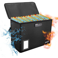 Comic Book Storage Box  Eloboon Fireproof & Water-Resistant Comic Book Box With Lock And Label Window  Moistureproof Comic Short Box With Fire Zipper Holds 150-175 Comics  Comic Book Bin Black