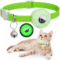 Apple Airtag Cat Collar  Gps Tracker Kitten Collar With Breakaway Feature  Lightweight And Reflective  Perfect For Cats And Puppies (Luminous Green)