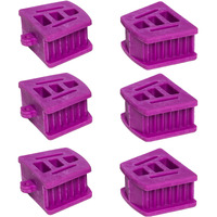 Large Purple Dental Bite Blocks - Autoclave Dental Silicone Mouth Props - Mouth Prop Bite Block Dental (Bag Of 6) By Plastcare Usa