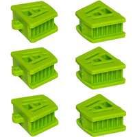 Medium Green Dental Bite Blocks - Autoclave Dental Silicone Mouth Props - Dental Cheek Retractor & Mouth Opener (Bag Of 6) By Plastcare Usa