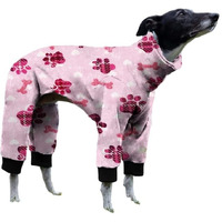 Cnkwei Dog Pajamas Medium Large Dog Paw Printed Greyhound Pajamas Jumpsuit Bodysuit