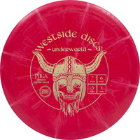 Westside Discs Origio Burst Underworld Fairway Disc Golf Driver Straight Flying Frisbee Golf Driver Beginner Friendly Disc Golf Disc 170G Plus Stamp Color And Burst Pattern Will Vary (Red)