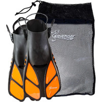 Seavenger Torpedo Snorkeling Fins For Travel (Orange  S/M)