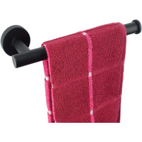 Tocten Hand Towel Holder/Towel Ring - Thicken Sus304 Stainless Steel Bathroom Hand Towel Bar  9Inch Heavy Duty Wall Mounted Towel Rack Hanger (Matte Black)