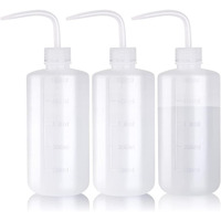 Melphoe Tattoo Wash Bottle Squeeze 3Pcs 500Ml Squirt Bottle Succulent Watering Can  Safety Rinse Squeeze Water Lash Medical Lab Washing  Tattoo Supplies  White