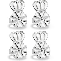 Earring Backs For Droopy Ears  Kmeosch Hypoallergenic 925 Silver Earring Backs Replacements For Heavy Earring Support Backs For Diamond Studs (2 Pairs)