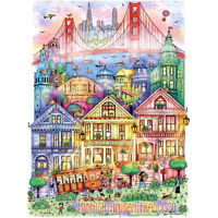 Ki Puzzle 1000 Piece Puzzle For Adults Madalina Tantareanu Cities At Midnight: San Francisco Art Jigsaw Puzzle 27X20 Ki Puzzles (02690-Sb)