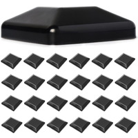 Tongass (24-Pack) True I.D. 6X6"" Fence Post Caps - Made From Black Durable Plastic - Protect Wooden Fence Poles Outdoor In Low Profile