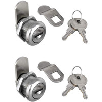 2Pcs Cabinet Cam Lock Keyed Alike Tool Box Locks 58 Cylinder For Truck Pickup Tool Box Vending Machine Drawer Tool Box Mailbox Atm Locks Replacement