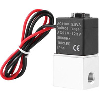 Beduan 2 Way Normally Closed Ac 110V Electric Solenoid Air Valve 1/4"" Npt