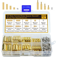 Csdtylh 320Pcs M3 Motherboard Standoffsscrewsnuts Kit  Hex Male-Female Brass Spacer Standoffs  Laptop Screws For Diy Computer Build  Electronic Projects  Raspberry Pi  Circuit Board Etc