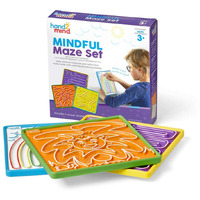Hand2Mind Mindful Maze Boards  Learn Breathing Patterns  Mindfulness For Kids Anxiety Relief  Tactile Sensory Toys  Play Therapy Toys  Social Emotional Learning Activities  Calm Down Corner Supplies